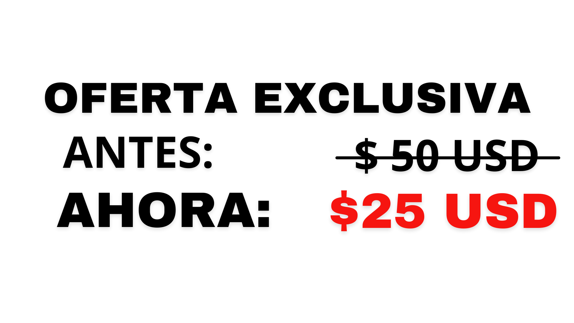 Fondo Blanco-Oferta $25 USD 1920 x 1080 px